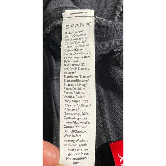 Spanx The Perfect Vintage Straight Ankle Jeans XS Black Stretch Cotton Blend Was - Picture 8 of 14